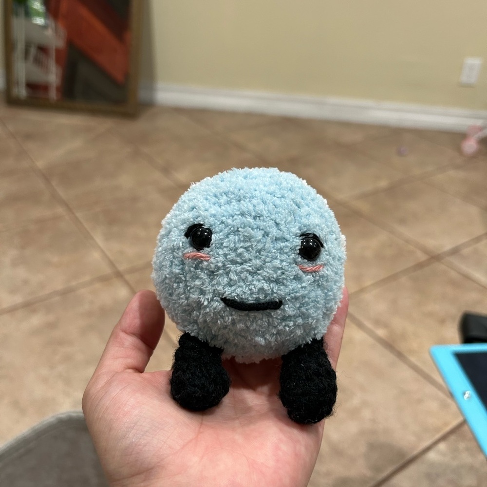 Blue and Black Plush Toy for Small Pets